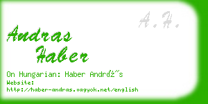 andras haber business card
